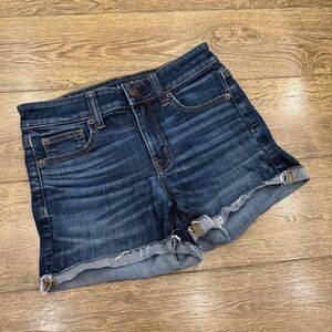 American Eagle Outfitters Jean Shorts Hi-Rise Shortie Next Level Stretch Denim